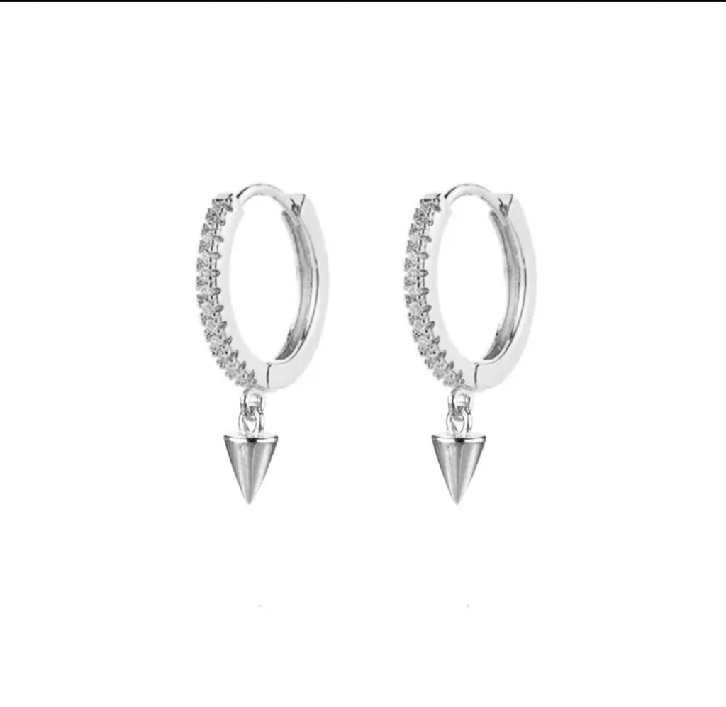 Zircon Drop Hoop Earrings Star 
Moon Cross Evil Eye Animal Gold Plated 
With Earring Post Fashion