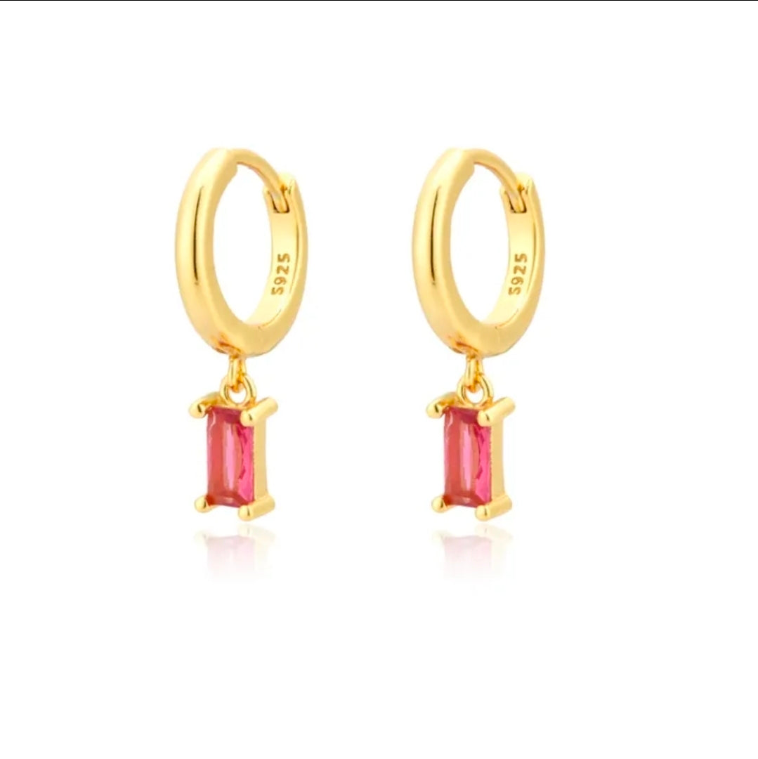 Zircon Drop Hoop Earrings Star 
Moon Cross Evil Eye Animal Gold Plated 
With Earring Post Fashion