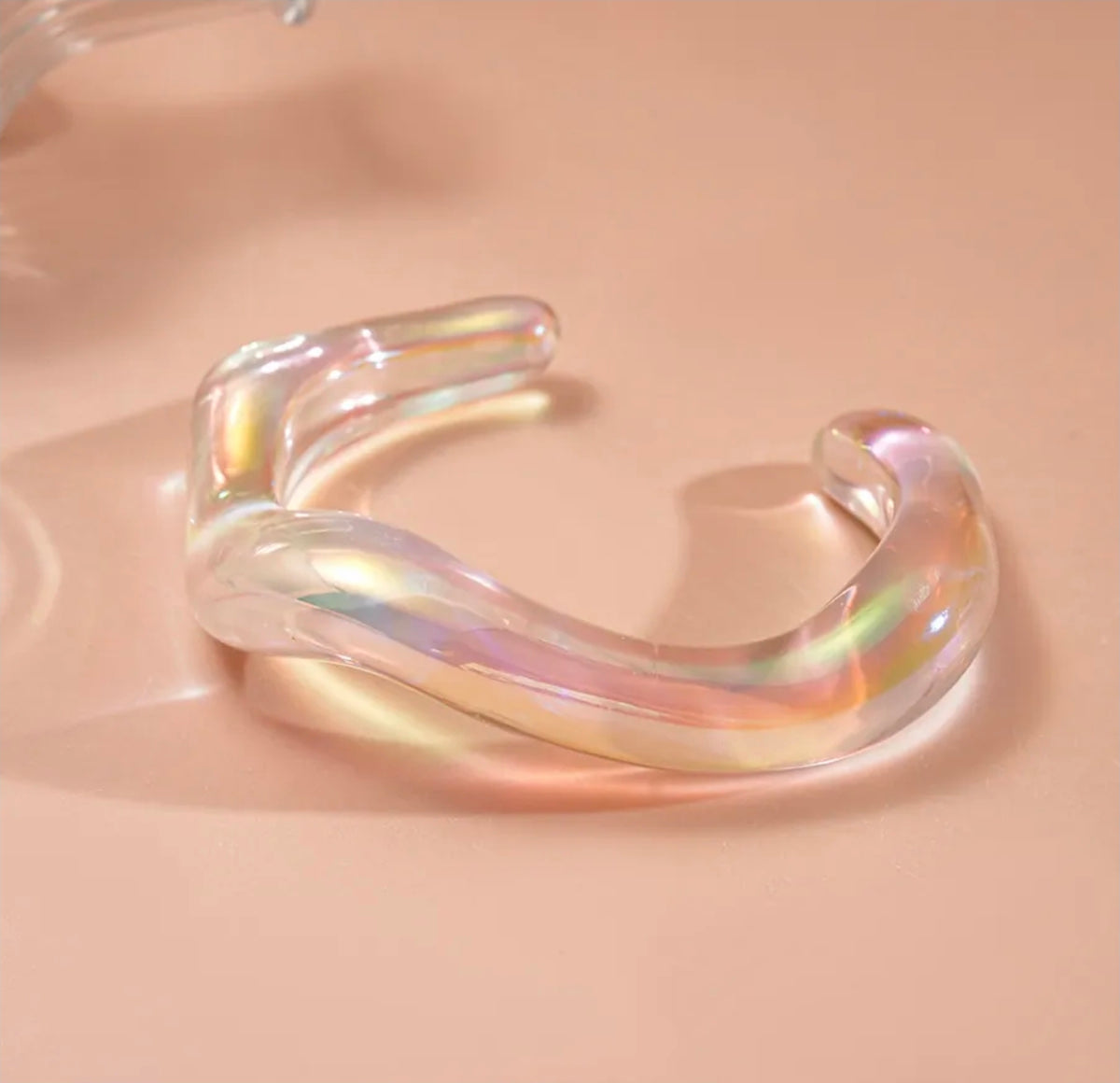 Iridescent Aurora Wave Bangle