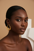 Gold Fish-Shape Dolphin Hoop Earrings