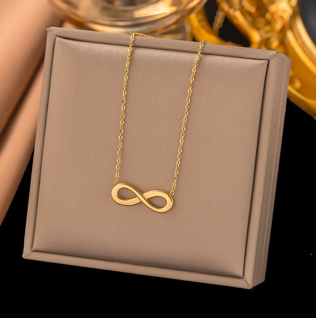 Gold Infinity Pendant Necklace
