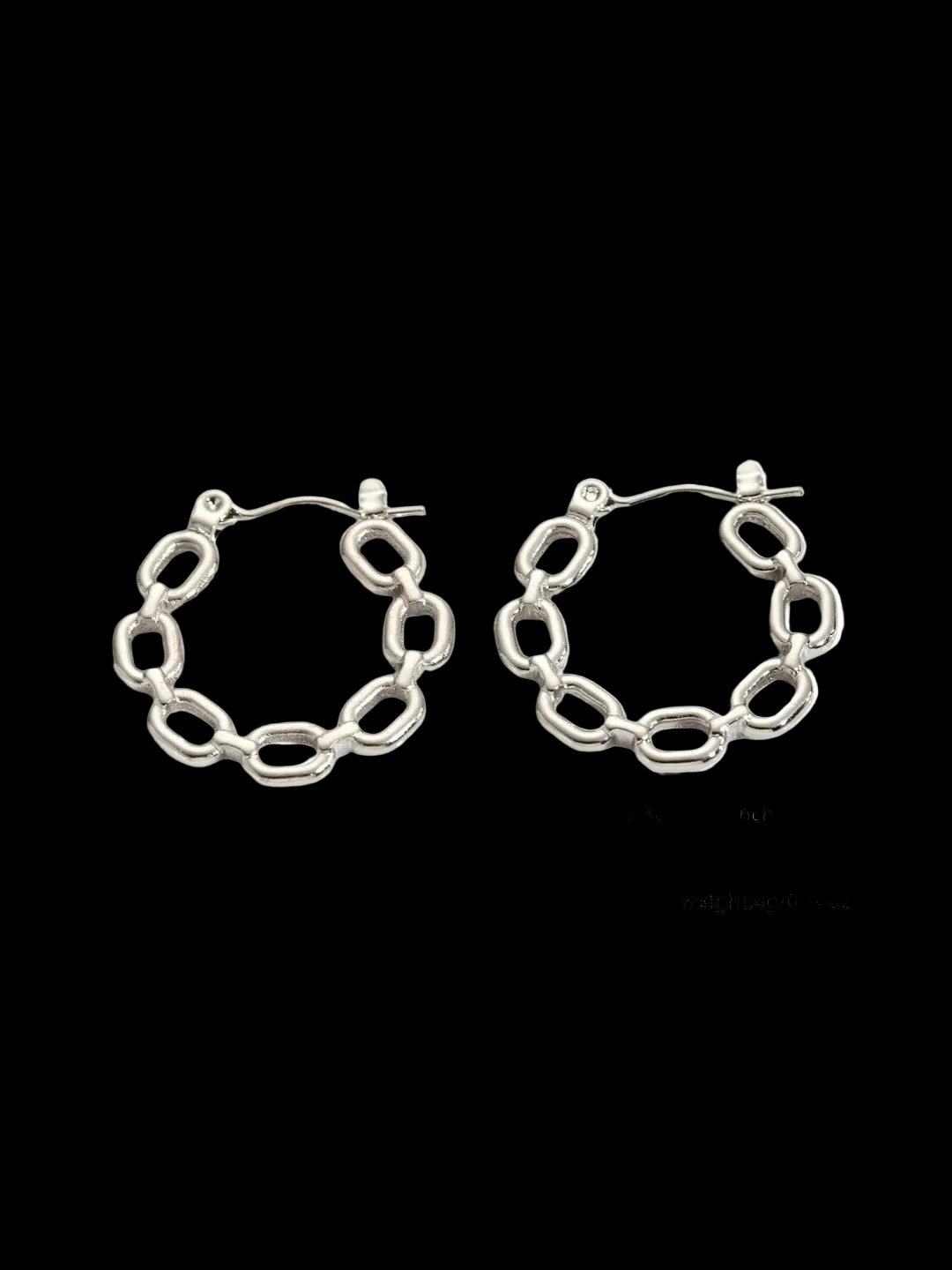 Silver Twisted Ribbed Earrings