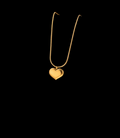Big Heart Pendant Gold Plated Stainless Steel Necklace For Women Fashion Jewelry Minimalist