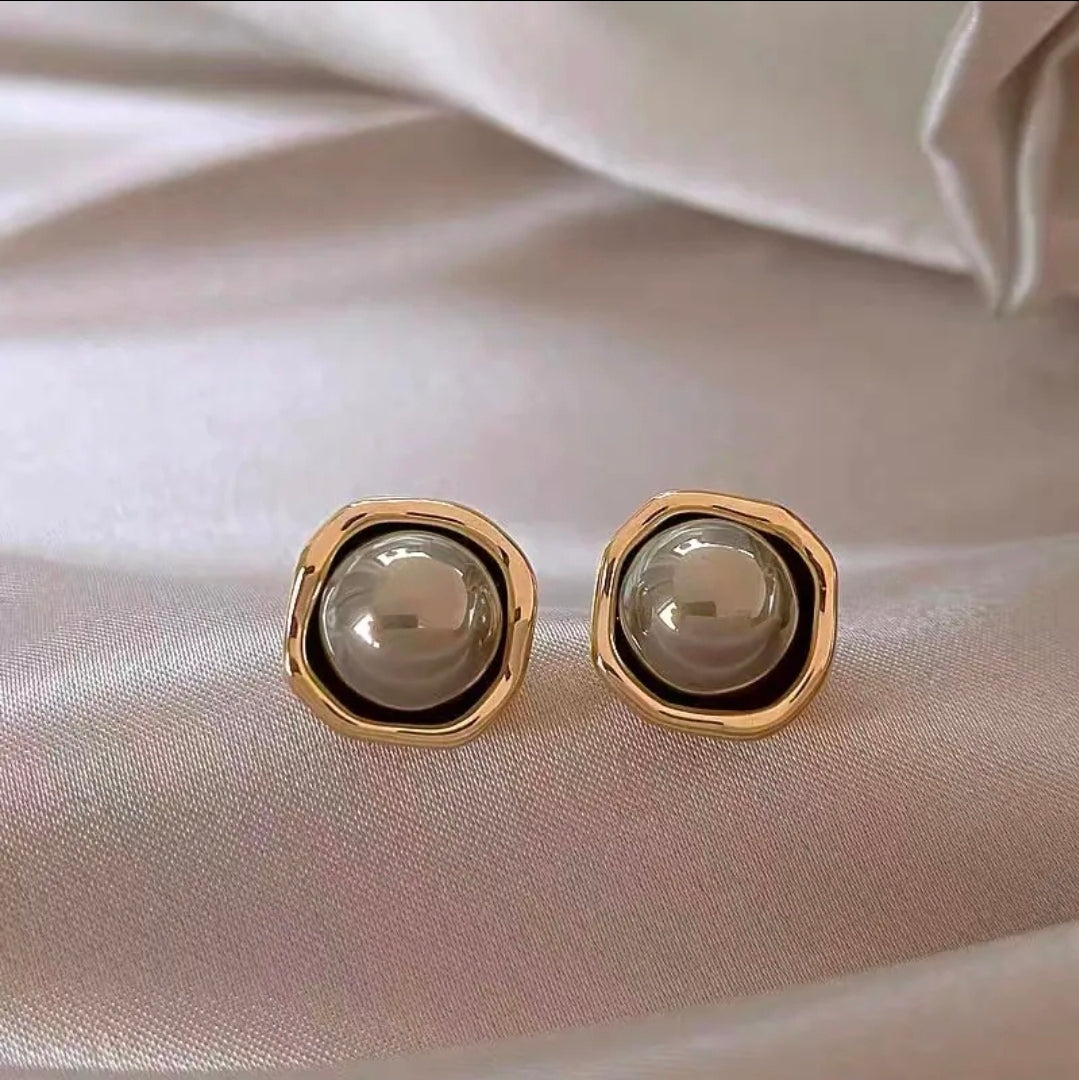 Alloy Rhinestone Artificial Pearl 
Earrings With 925 Sterling Silver Earring 
Post Elegant Butterfly Heart Geometric 
For Women