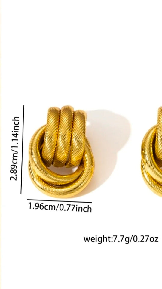Gold Multi-Hoop Overlapping Earrings