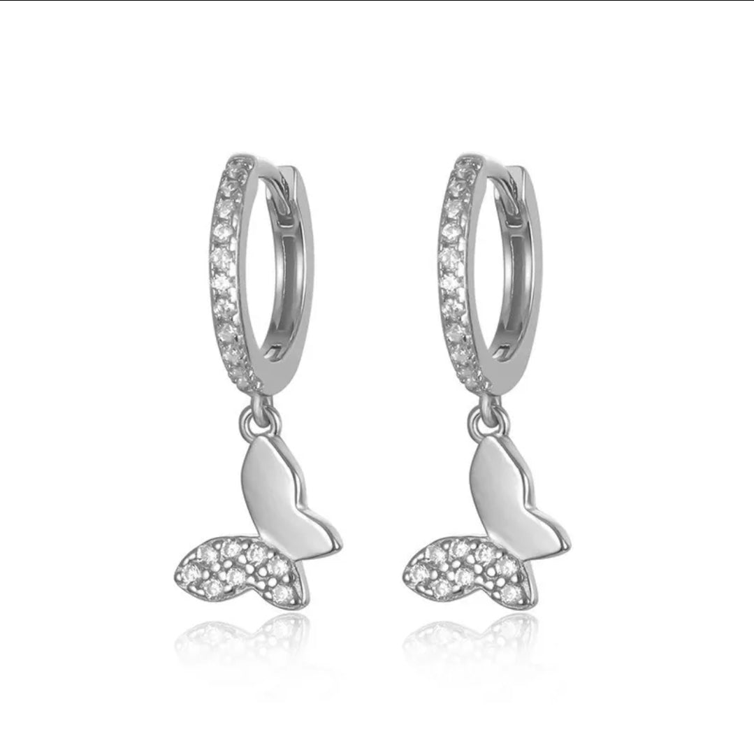 Zircon Drop Hoop Earrings Star 
Moon Cross Evil Eye Animal Gold Plated 
With Earring Post Fashion