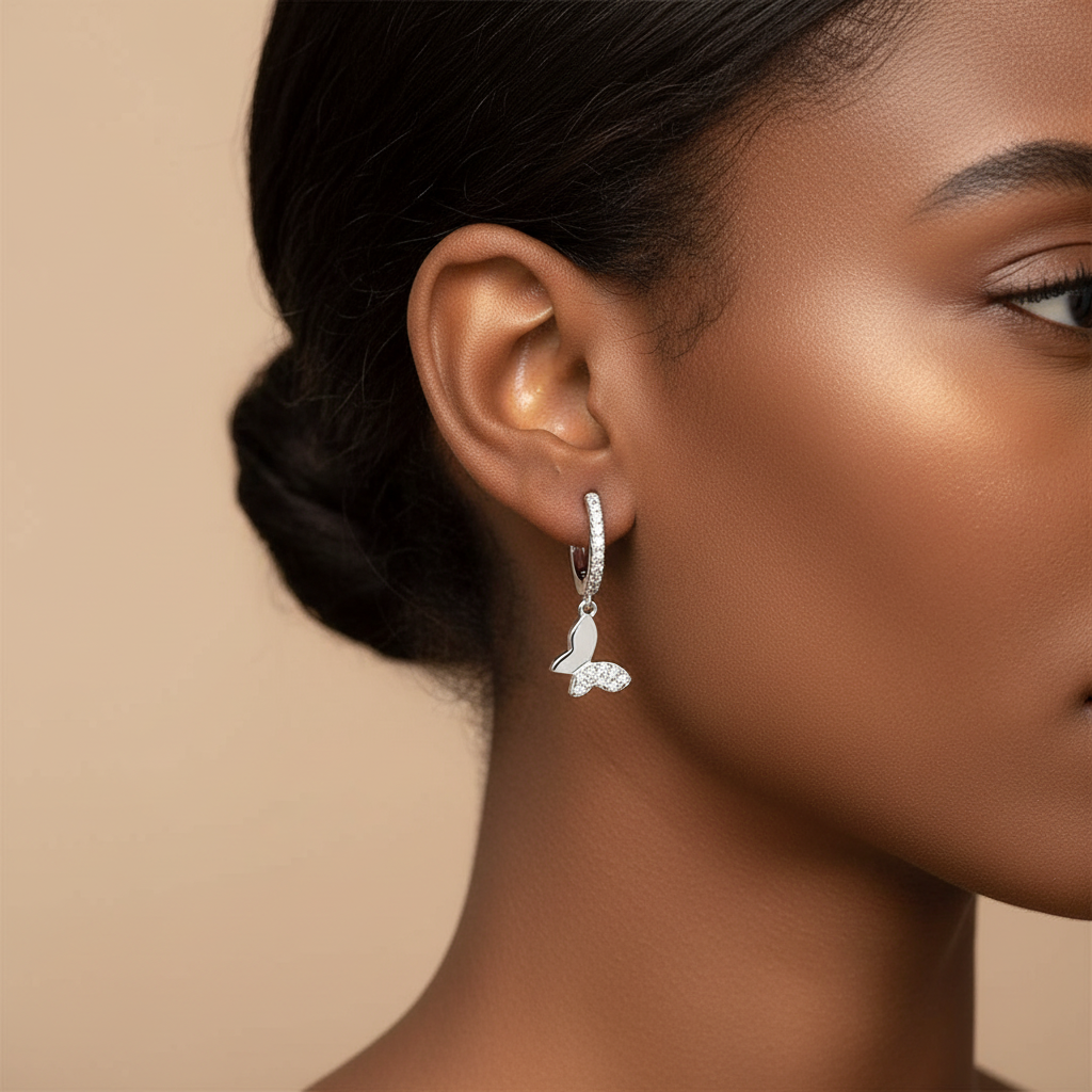 Zircon Drop Hoop Earrings Star 
Moon Cross Evil Eye Animal Gold Plated 
With Earring Post Fashion