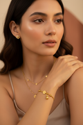 Titanium Steel 18K Gold Plated 
Bracelet For Women Fashion Luxury 
Stainless Steel Heart Butterfly Shell 
Rhinestone Charm Bracelet Jewelry Gift