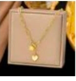 Gold Plated Stainless Steel Necklace For Women Fashion Heart Pendant Elegant Jewelry Minimalist