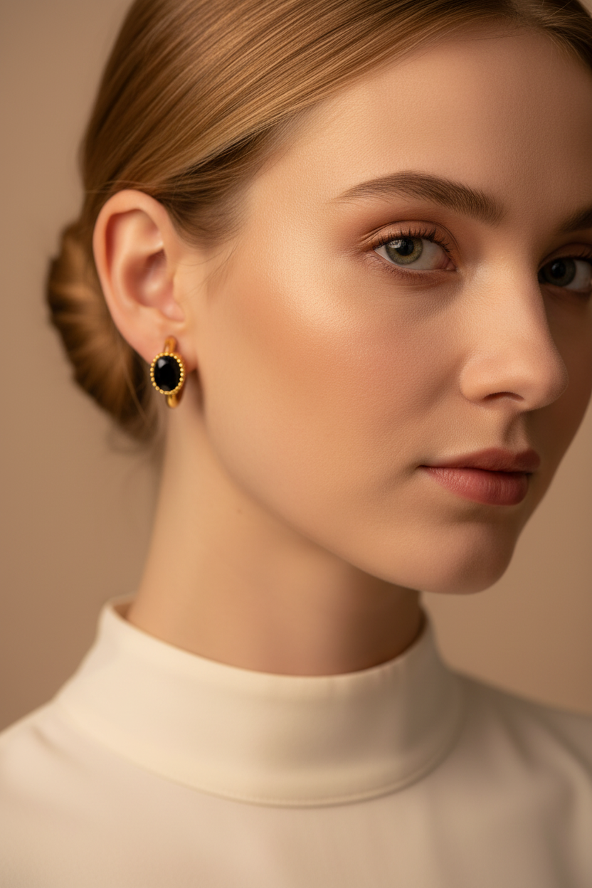 Vintage Stainless Steel Hoop 
Earrings Colorful Cubic Zirconia Heart 
Star Geometric Dangle Fashion Jewelry 
Gifts For Women