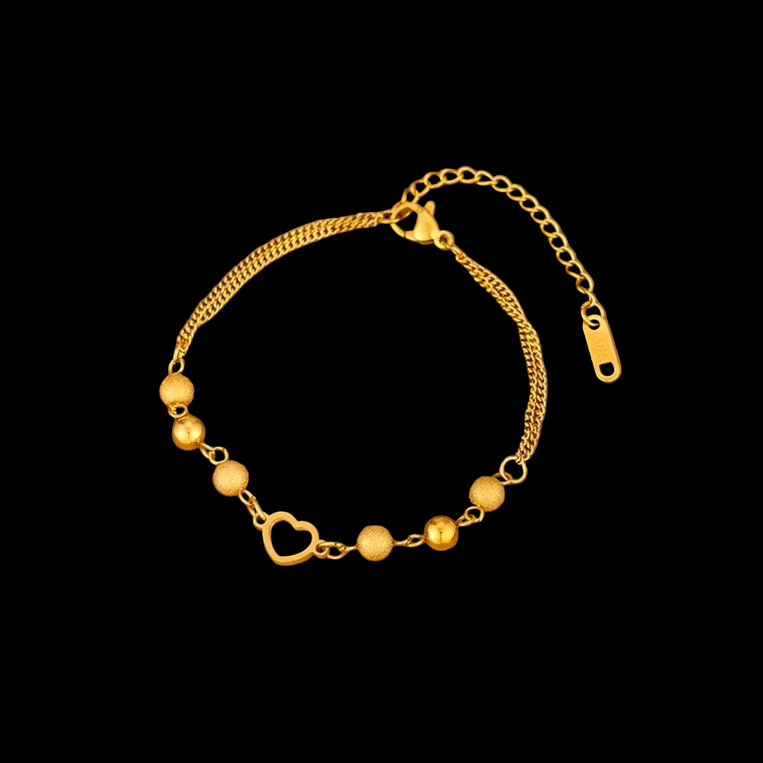 Titanium Steel 18K Gold Plated 
Bracelet For Women Fashion Luxury 
Stainless Steel Heart Butterfly Shell 
Rhinestone Charm Bracelet Jewelry Gift