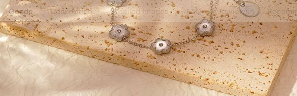 Silver Clover Flower Charm Bracelet