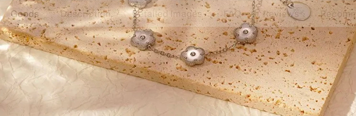 Silver Clover Flower Charm Bracelet