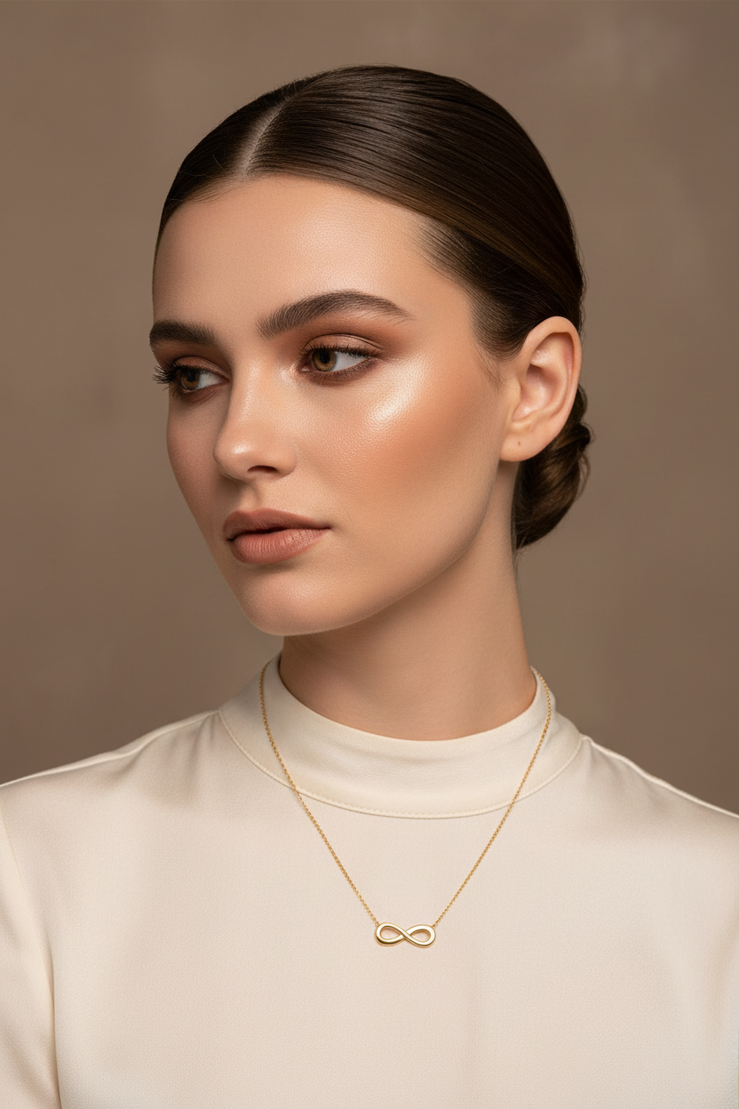 Gold Infinity Pendant Necklace