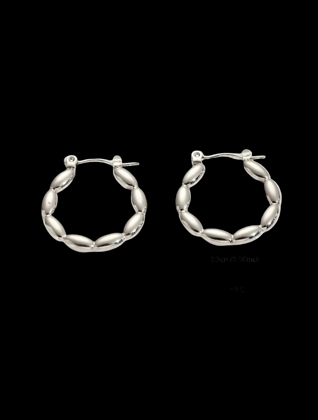 Silver Geometric Beaded Earrings