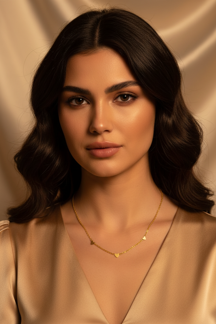 Mini Heart Gold Plated Stainless Steel Necklace For Women Fashion Jewelry Minimalist