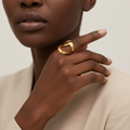 Gold Wave Hollow Open Ring