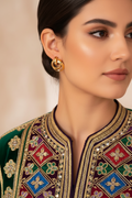 Gold Triple Interlocking Hoop Earrings