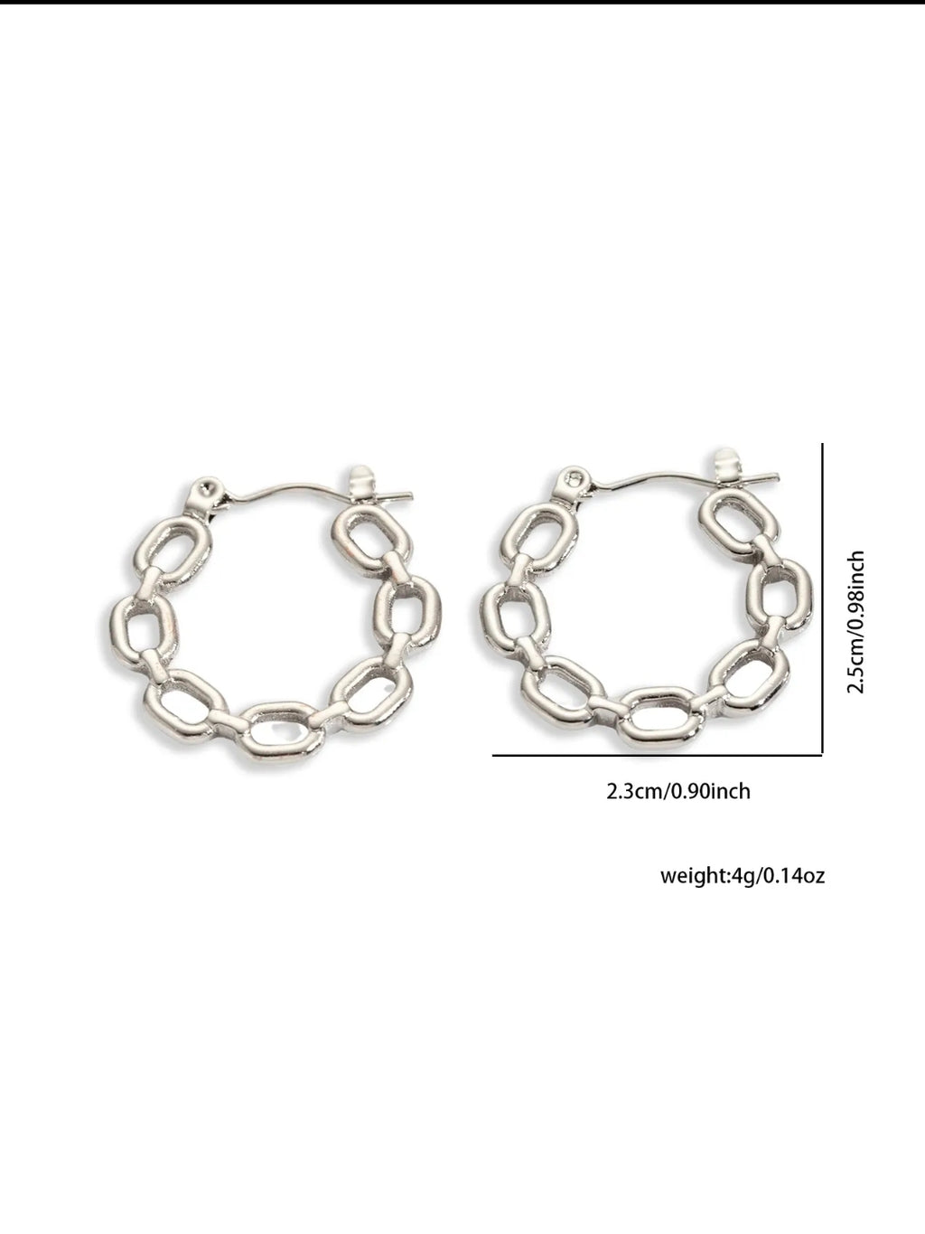 Silver Twisted Ribbed Earrings