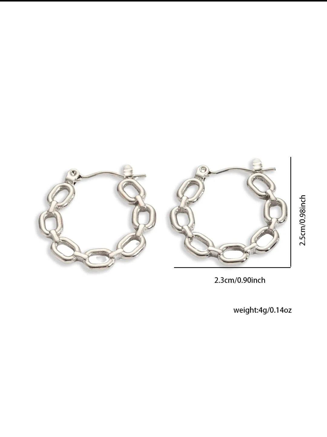 Silver Twisted Ribbed Earrings