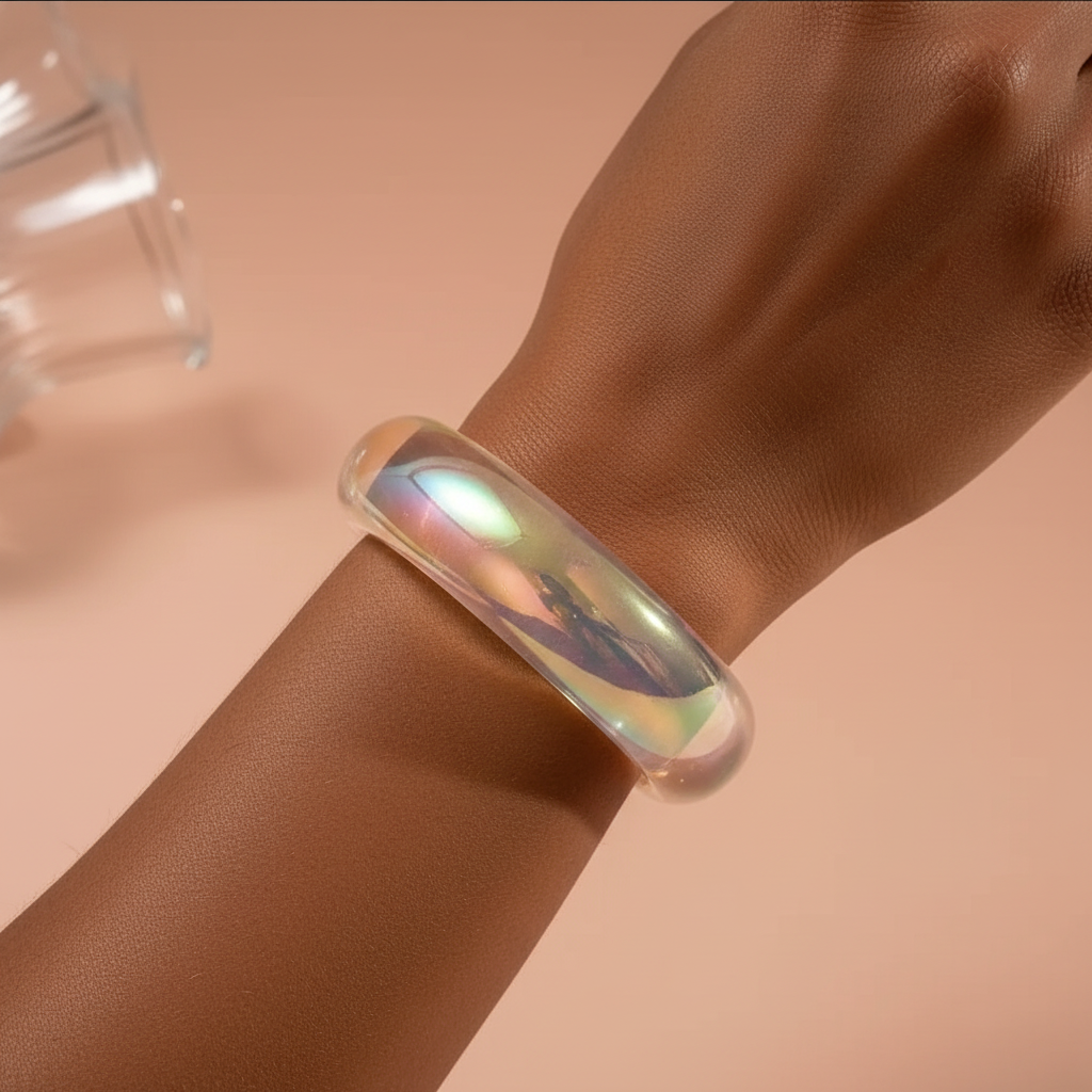 Iridescent Aurora Round Bangle