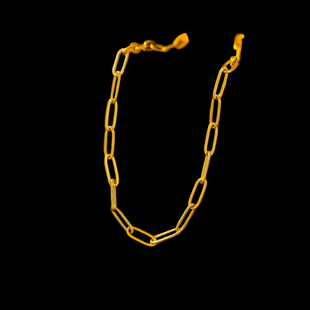 Paperclip Cross Chain Gold Plated Stainless Steel Necklace For Women Fashion Jewelry Minimalist