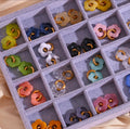 Gold Colorful Resin Flower Hoop Drop Earrings
