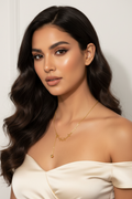 Gold Star Tassel Ball Pendant Necklace