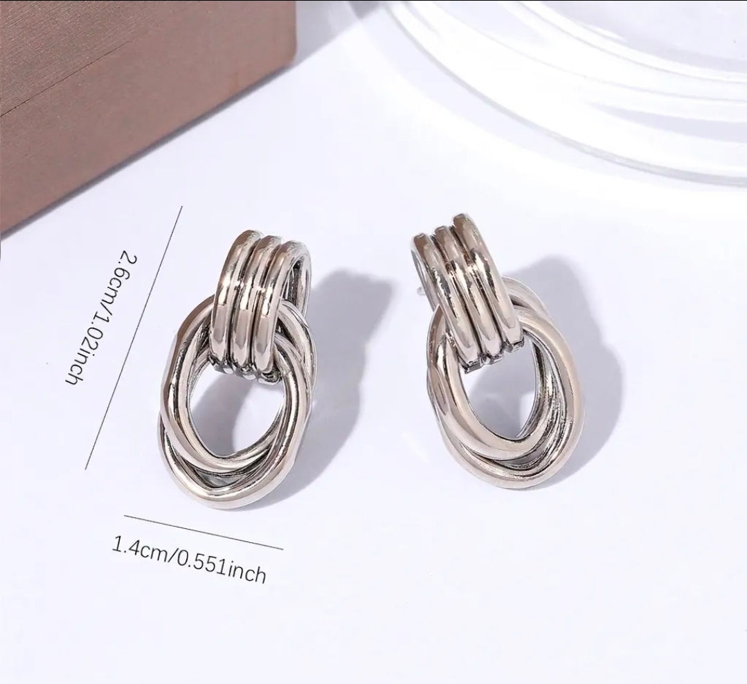Silver Multi-Hoop Earrings