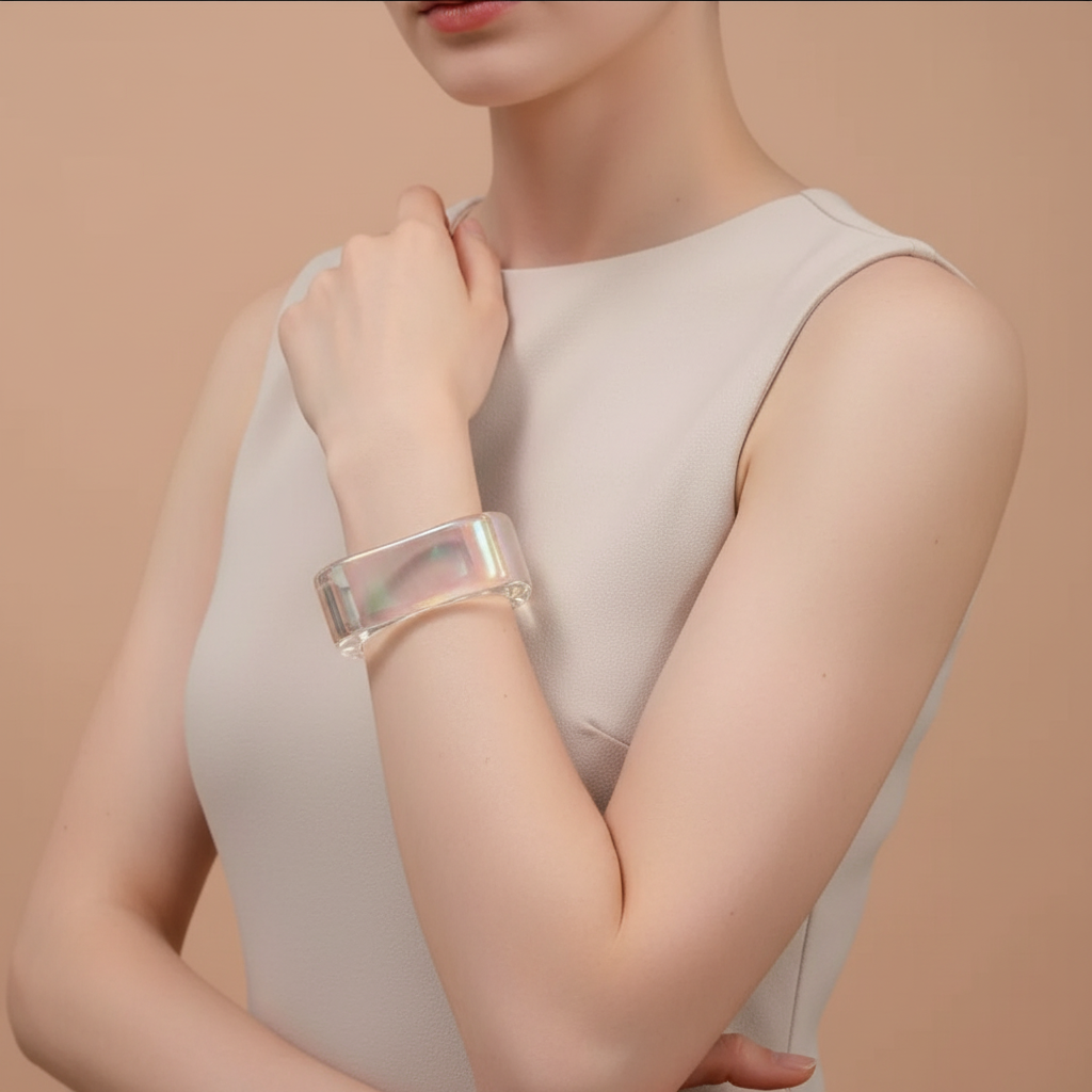 Iridescent Aurora Square Bangle