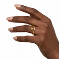 Gold Hugging Hands Open Ring