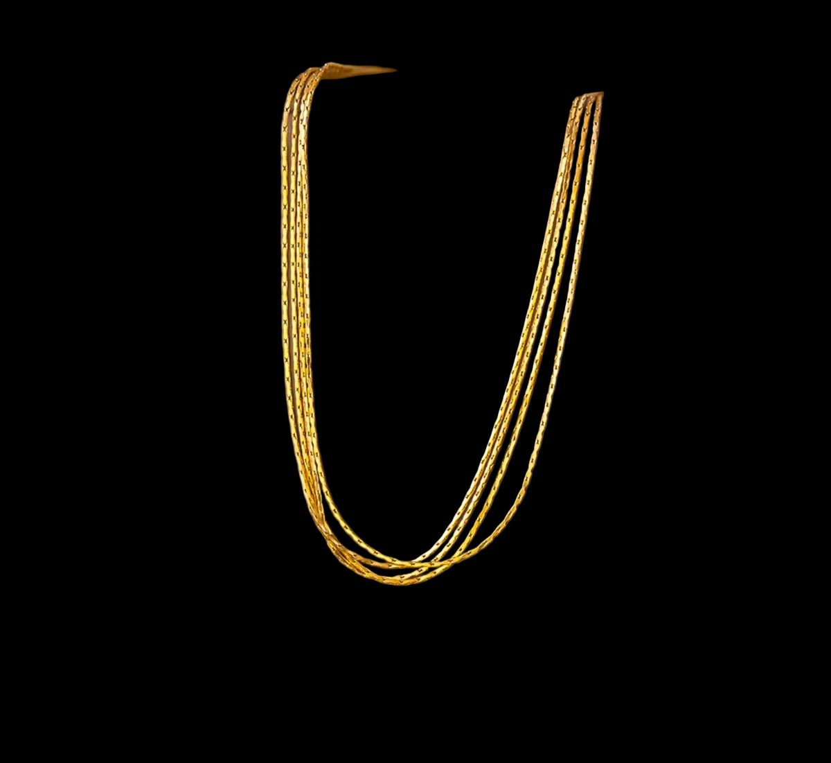 Multi- Layer Chain Gold Plated Stainless Steel Necklace For Women Fashion Jewelry Minimalist