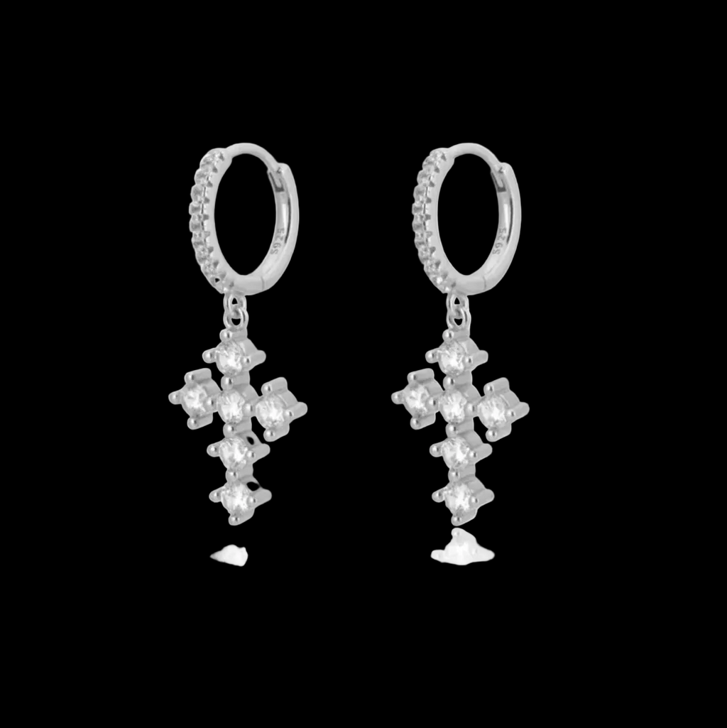 Zircon Drop Hoop Earrings Star 
Moon Cross Evil Eye Animal Gold Plated 
With Earring Post Fashion
