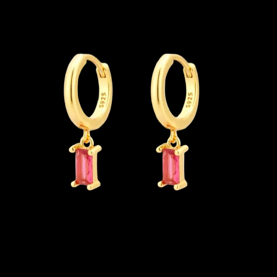 Zircon Drop Hoop Earrings Star 
Moon Cross Evil Eye Animal Gold Plated 
With Earring Post Fashion