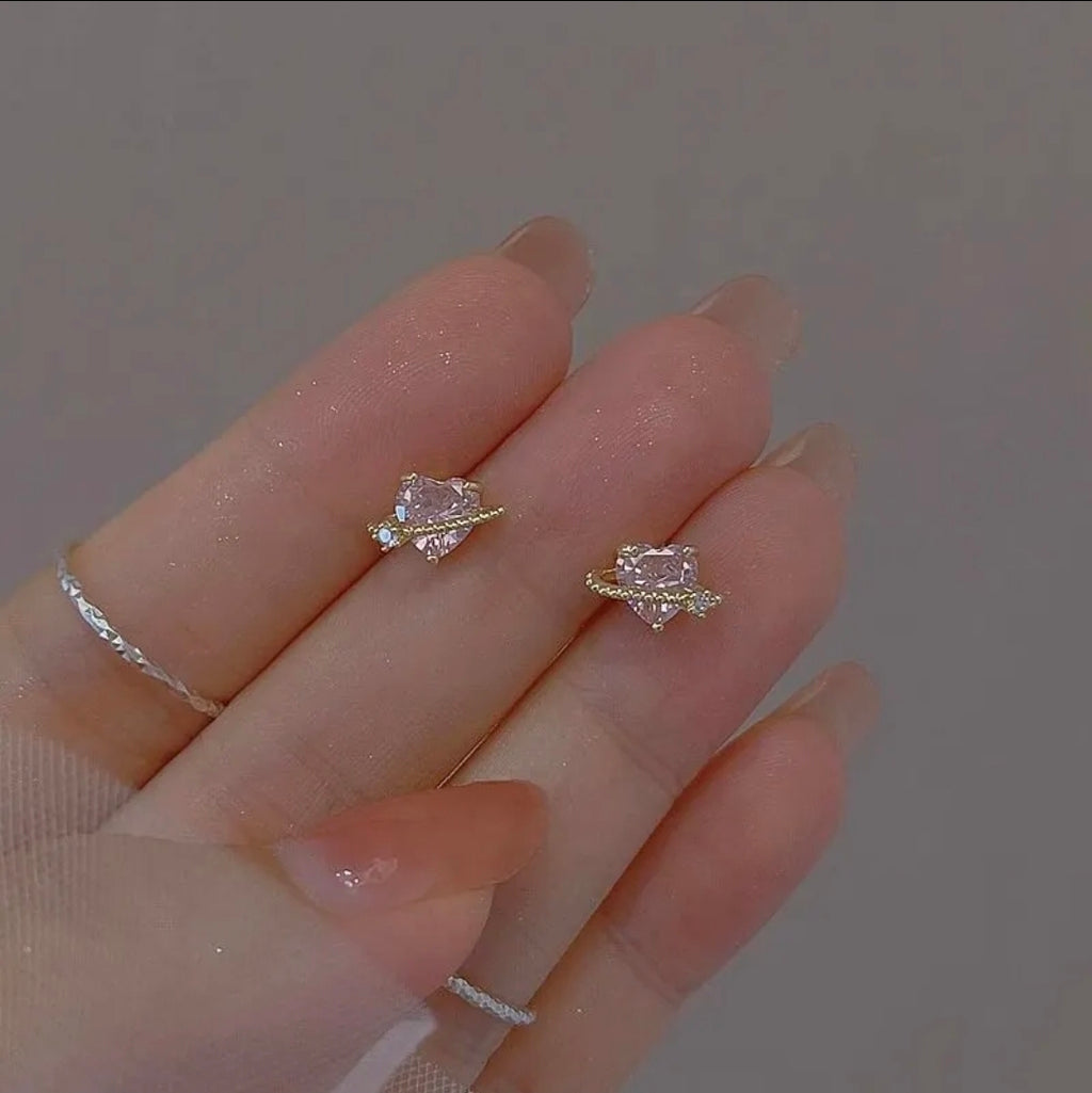 Alloy Rhinestone Artificial Pearl 
Earrings With 925 Sterling Silver Earring 
Post Elegant Butterfly Heart Geometric 
For Women