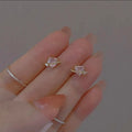 Alloy Rhinestone Artificial Pearl 
Earrings With 925 Sterling Silver Earring 
Post Elegant Butterfly Heart Geometric 
For Women