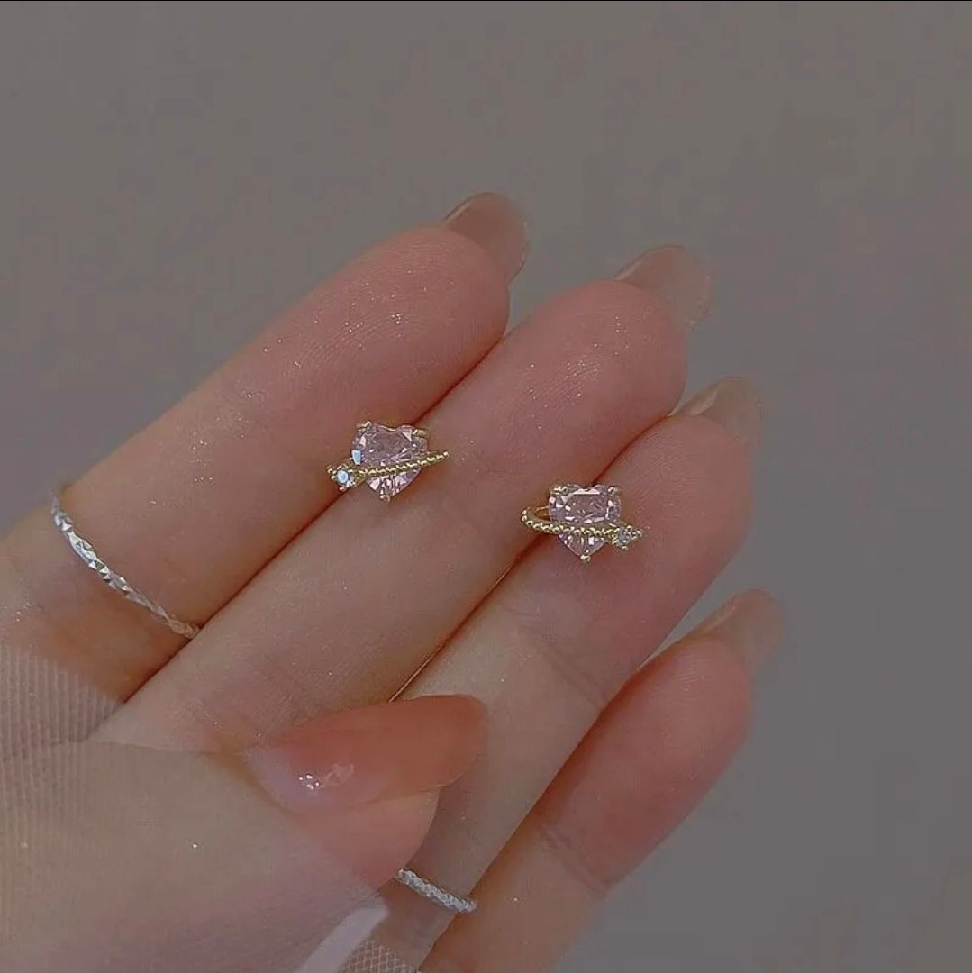 Alloy Rhinestone Artificial Pearl 
Earrings With 925 Sterling Silver Earring 
Post Elegant Butterfly Heart Geometric 
For Women