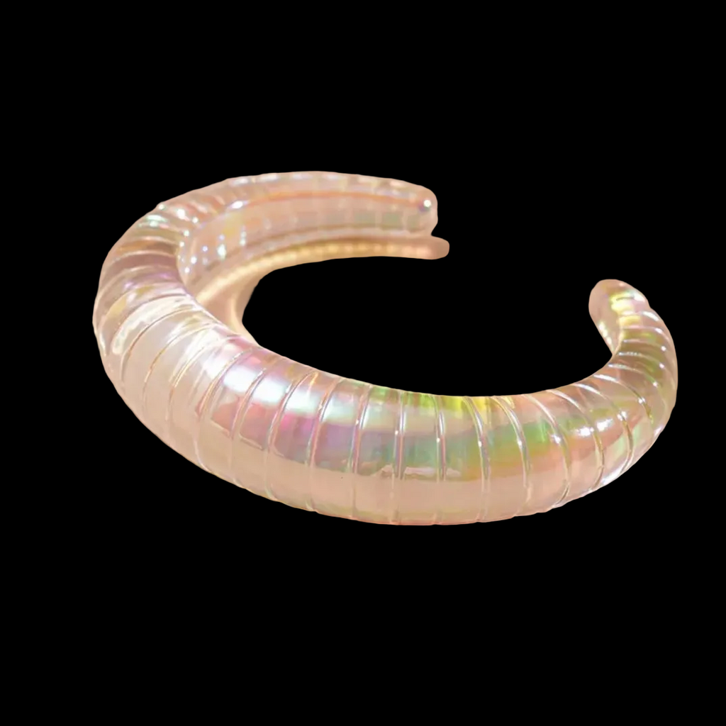 Iridescent Aurora Coarse Texture Bangle