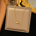 Bead Gold Plated Stainless Steel Necklace For Women Fashion Jewelry Minimalist