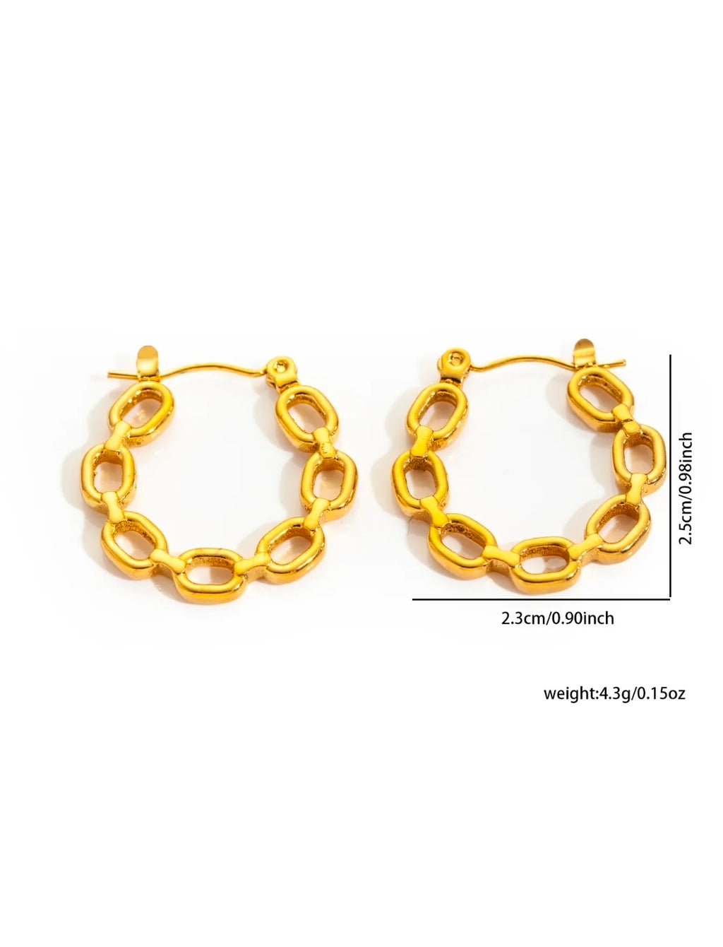 Gold Spiral Textured Earrings