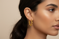 Gold Spiral Textured Earrings
