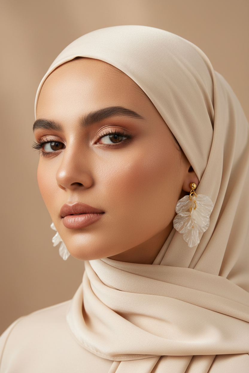 Floral Petal Fringe Earrings With 925 
Sterling Silver Earring Post Alloy Faux 
Artificial Pearl Elegant Romantic 
Accessory For Women