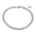 Silver Cuban Link Chain Bracelet