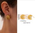 Gold Hollow Mesh Hoop Earrings
