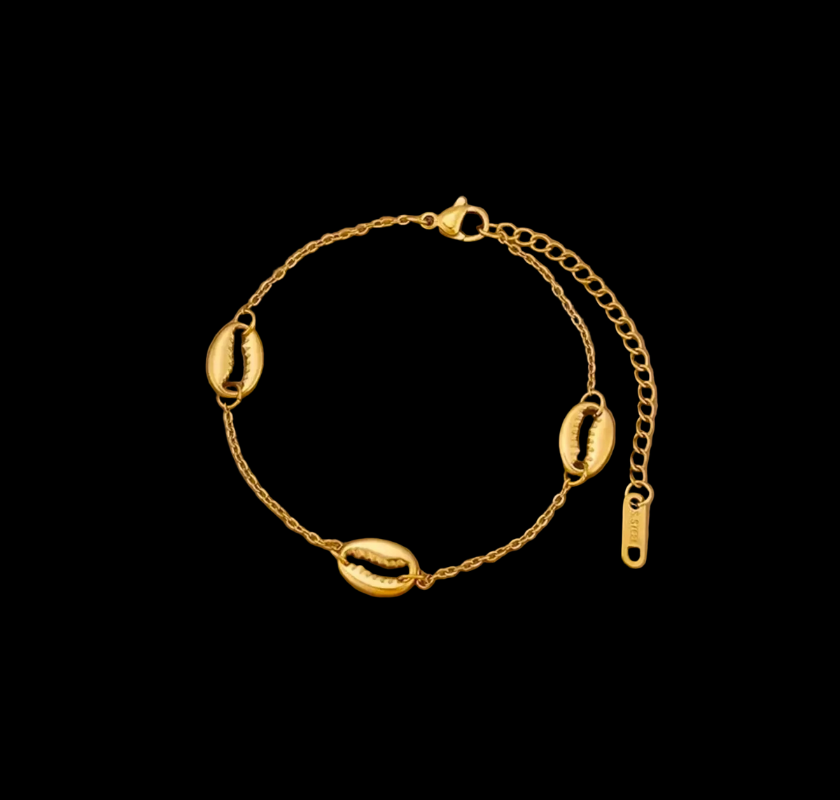 Titanium Steel 18K Gold Plated 
Bracelet For Women Fashion Luxury 
Stainless Steel Heart Butterfly Shell 
Rhinestone Charm Bracelet Jewelry Gift