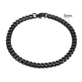 Black Cuban Link Chain Bracelet