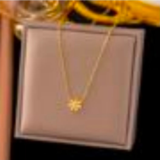 Gold Plated Stainless Steel Necklace Elegant Jewelry Minimalist