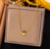 Mini Heart Gold Plated Stainless Steel Necklace For Women Fashion Jewelry Minimalist