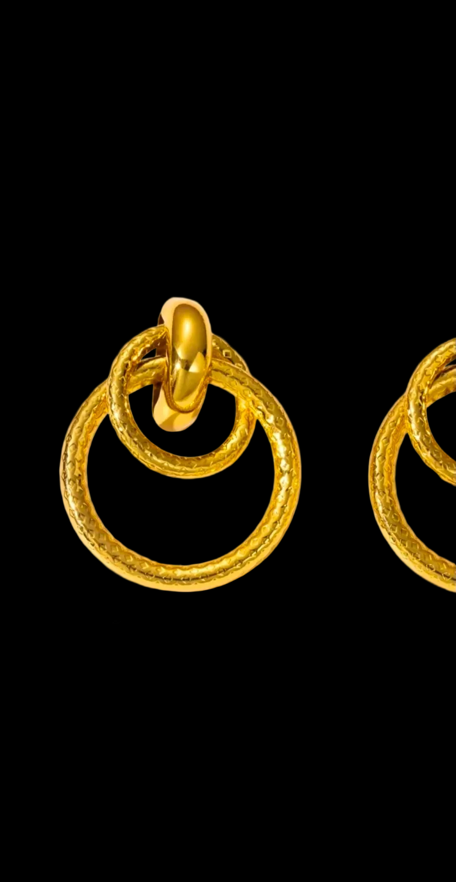 Gold Polished U-Shape Earrings