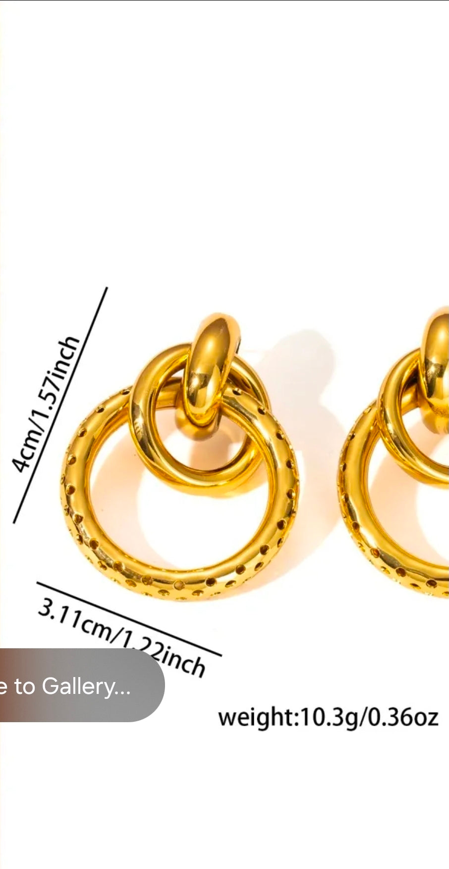 Gold Textured Nested Hoop Earrings